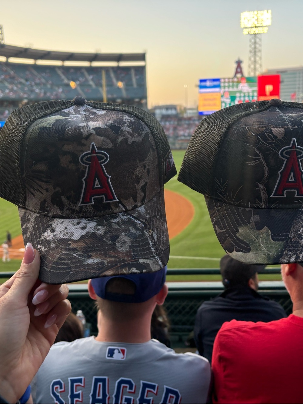 Angels Camouflage Trucker Hat - Olive, Green, and Black - Free Shipping